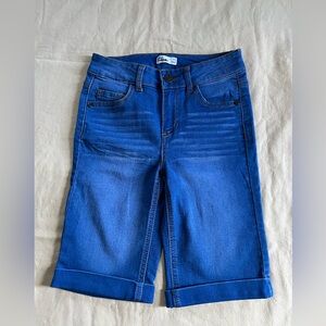 Epic Threads Women's Bright Blue Boyfriend Denim Bermuda Shorts